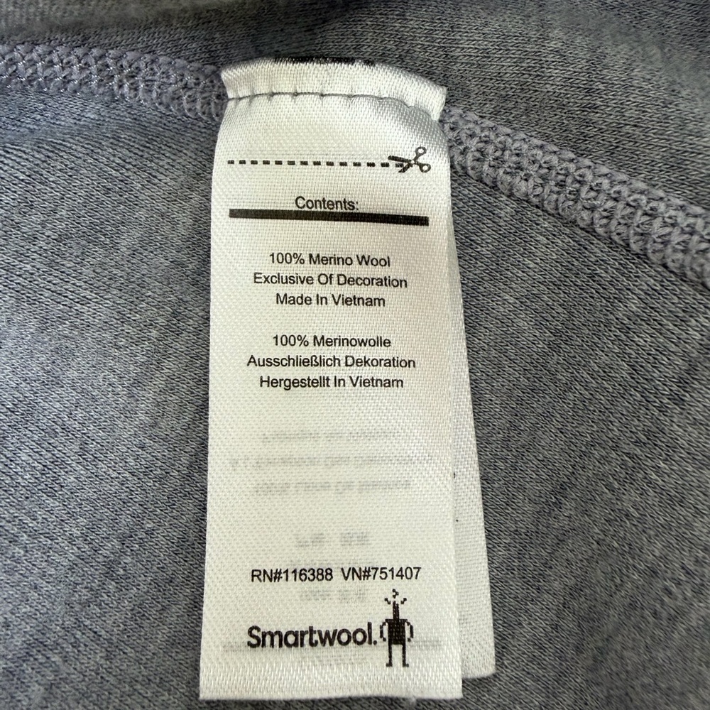 Smartwool Merino 250 Base Layer XS Gray Pattern Thermal Top - Picture 7 of 8
